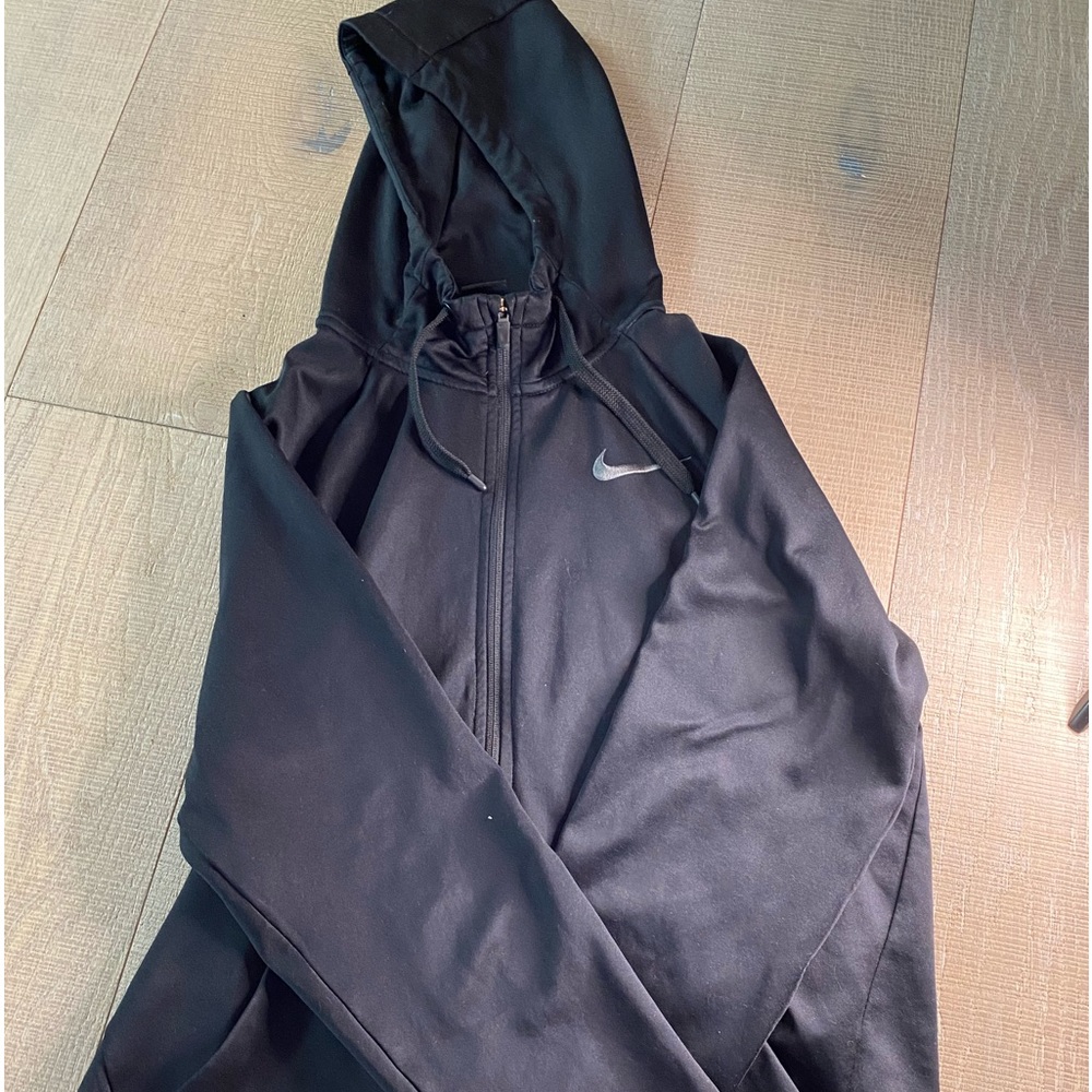 Plain Black Nike Zip Up